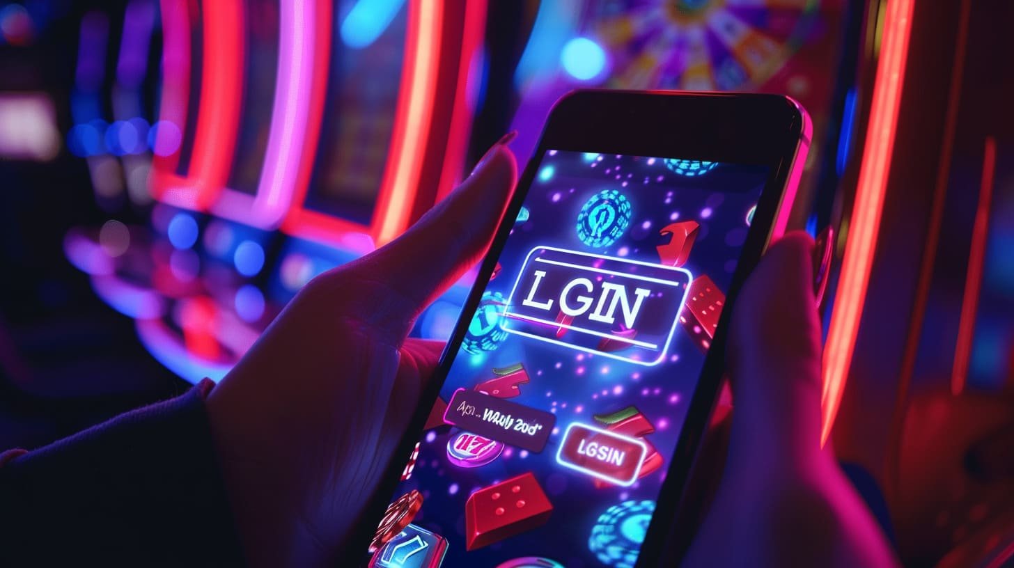 Ilustrasi pengguna bermain taruhan sportsbook dan slot online di poll88 melalui ponsel